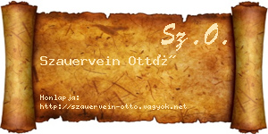 Szauervein Ottó névjegykártya
