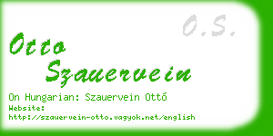 otto szauervein business card